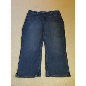 NWOT Womens Jeans-CURVES 360-NYDJ NOT YOUR DAUGHTERS JEANS-blue denim cropped-10